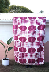 PRE-ORDER - Quilted Blanket with Pillowcase - Cochineal Ikat