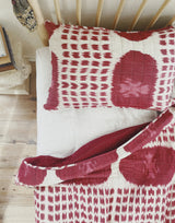 Quilted Pillowcase - Cochineal Ikat