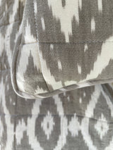 Quilted Blanket with Pillowcase - Stone Ikat