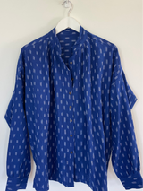 New Beginnings shirt - Blue ikat