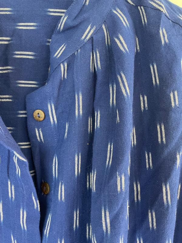 New Beginnings shirt - Blue ikat